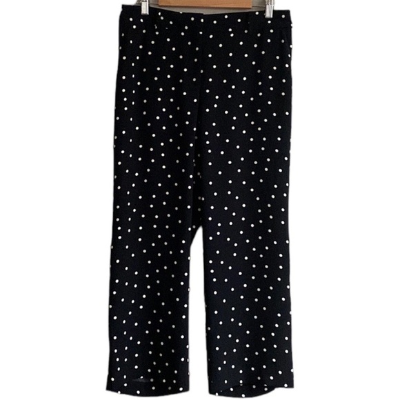 Talbots Women’s Black & White Polka Dot Pants with Pockets  size 10 - Picture 1 of 8